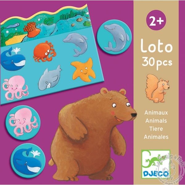 Loto Des Animaux 30 Pieces Djeco La Poule A Pois